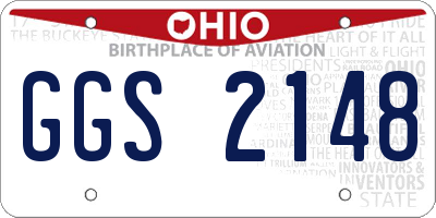 OH license plate GGS2148