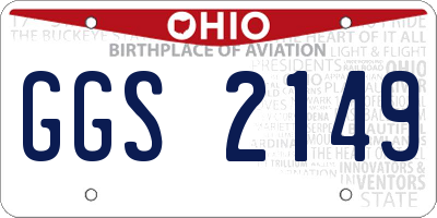 OH license plate GGS2149