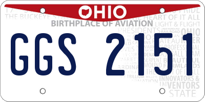 OH license plate GGS2151