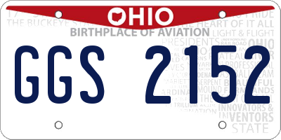 OH license plate GGS2152