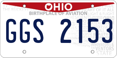 OH license plate GGS2153