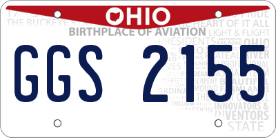 OH license plate GGS2155