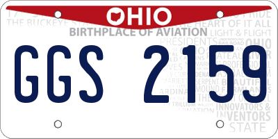OH license plate GGS2159