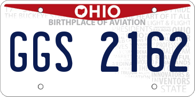 OH license plate GGS2162