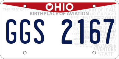 OH license plate GGS2167