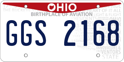 OH license plate GGS2168