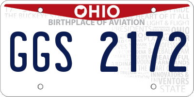 OH license plate GGS2172
