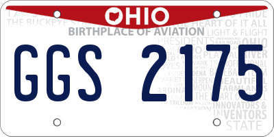 OH license plate GGS2175