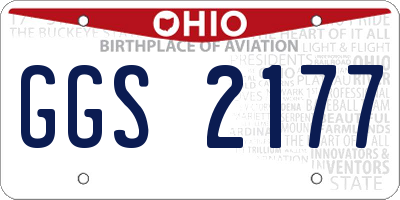 OH license plate GGS2177