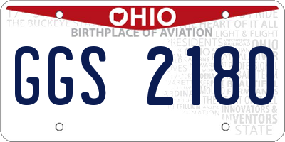 OH license plate GGS2180