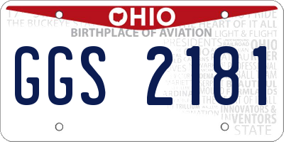 OH license plate GGS2181