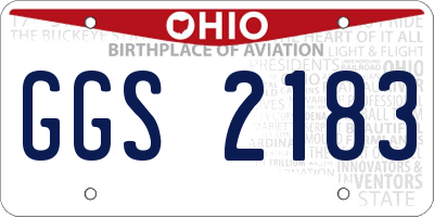 OH license plate GGS2183