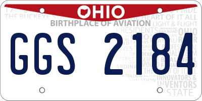 OH license plate GGS2184