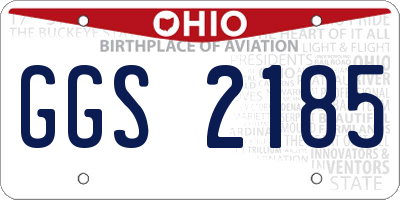 OH license plate GGS2185