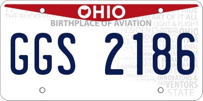 OH license plate GGS2186