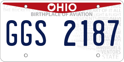 OH license plate GGS2187