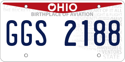 OH license plate GGS2188