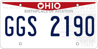 OH license plate GGS2190