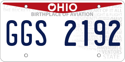 OH license plate GGS2192