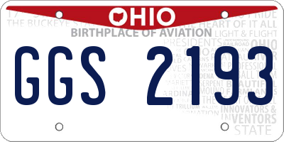 OH license plate GGS2193