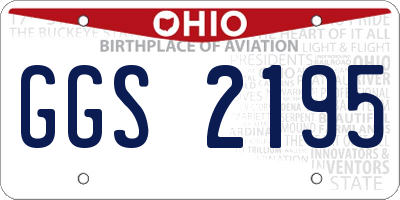 OH license plate GGS2195