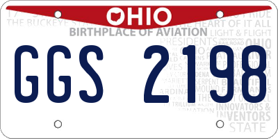 OH license plate GGS2198
