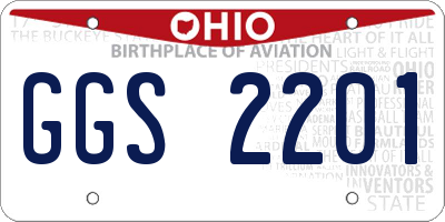 OH license plate GGS2201