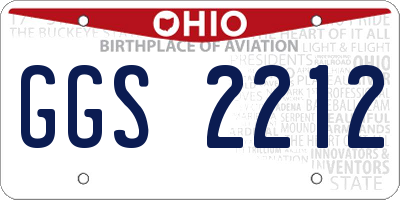 OH license plate GGS2212