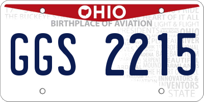 OH license plate GGS2215