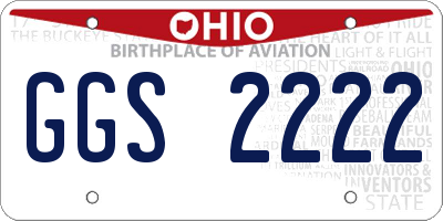 OH license plate GGS2222