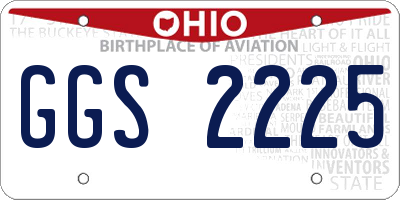 OH license plate GGS2225