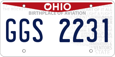 OH license plate GGS2231