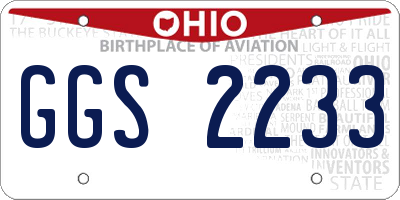 OH license plate GGS2233
