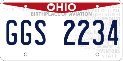 OH license plate GGS2234