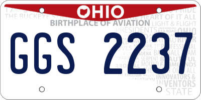 OH license plate GGS2237