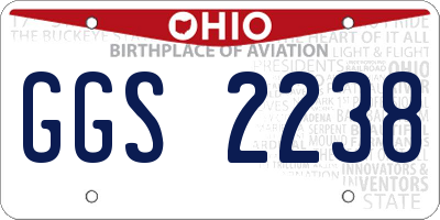 OH license plate GGS2238