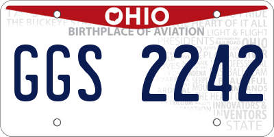 OH license plate GGS2242