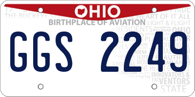 OH license plate GGS2249