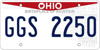 OH license plate GGS2250