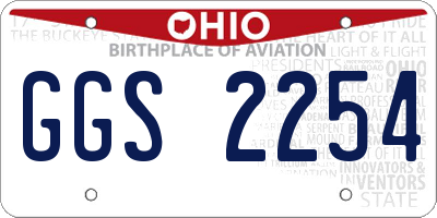 OH license plate GGS2254