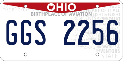 OH license plate GGS2256