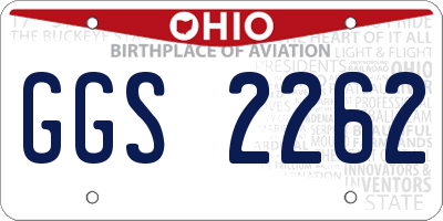 OH license plate GGS2262