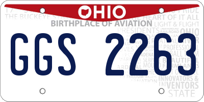 OH license plate GGS2263