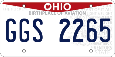 OH license plate GGS2265