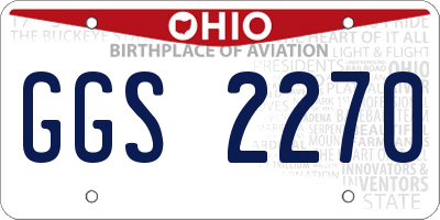 OH license plate GGS2270