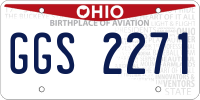 OH license plate GGS2271