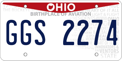 OH license plate GGS2274