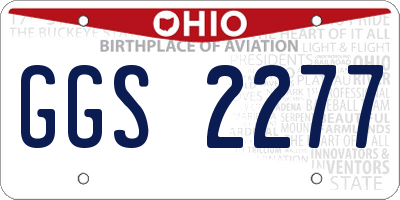 OH license plate GGS2277