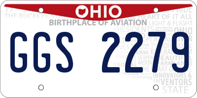 OH license plate GGS2279
