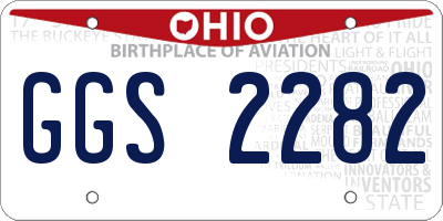 OH license plate GGS2282